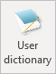 User dictionary button